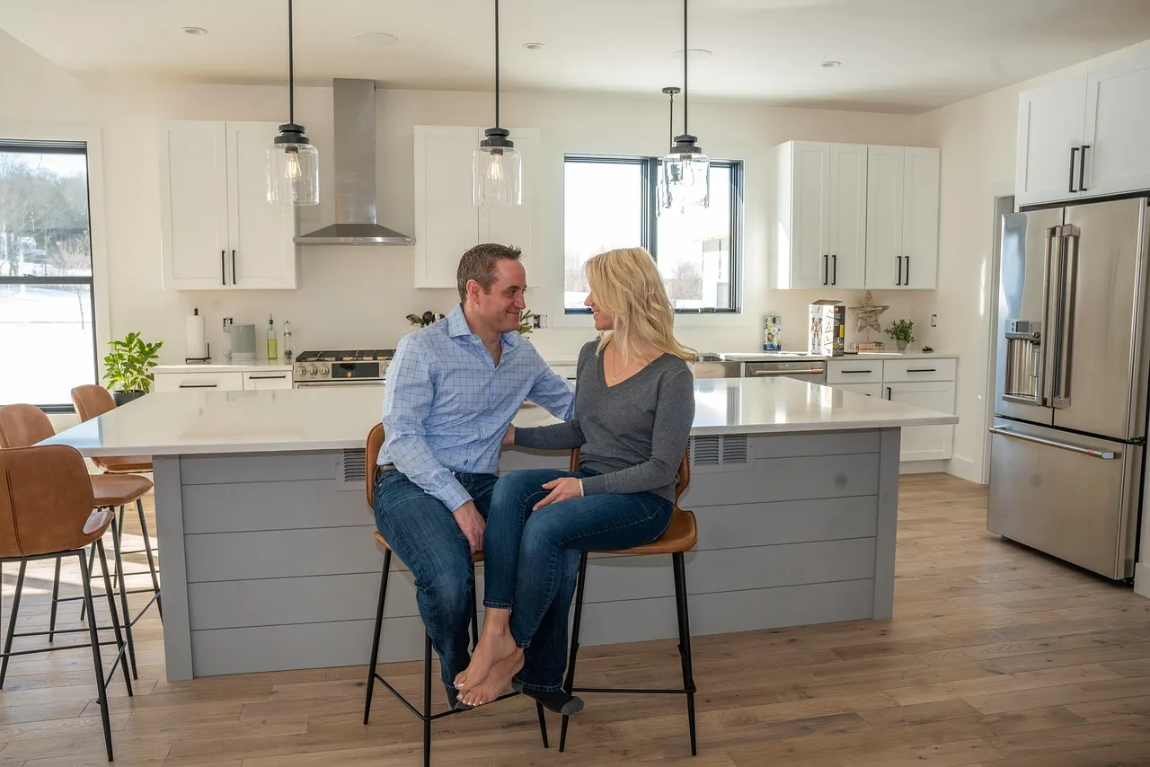 Couple sharing a warm moment at home representing healthy communication and active listening in their relationship