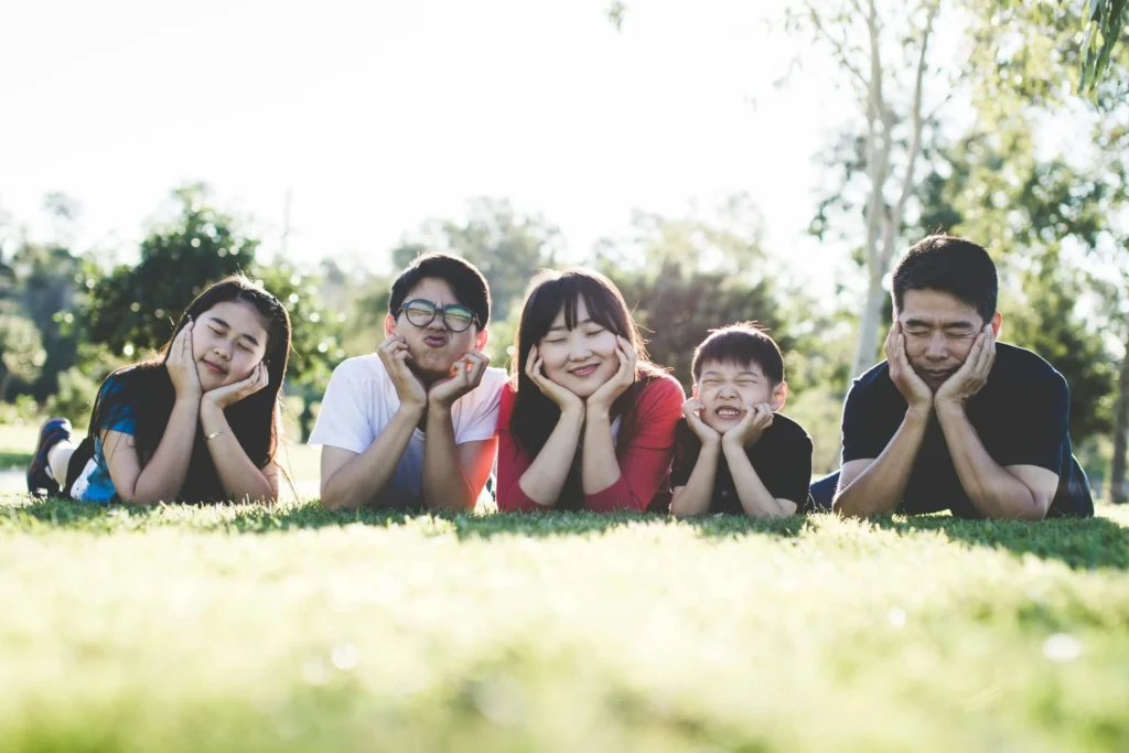Family outdoors representing emotional connection and healing through IFS therapy in Utah